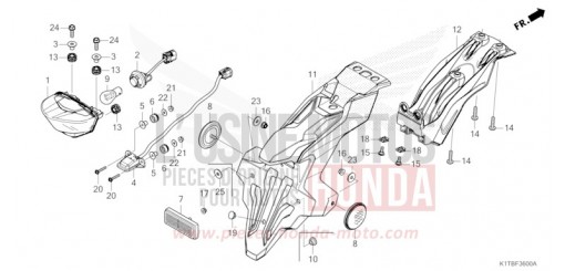 TAILLIGHT/LICENSE LIGHT CRF300LAS de 2025